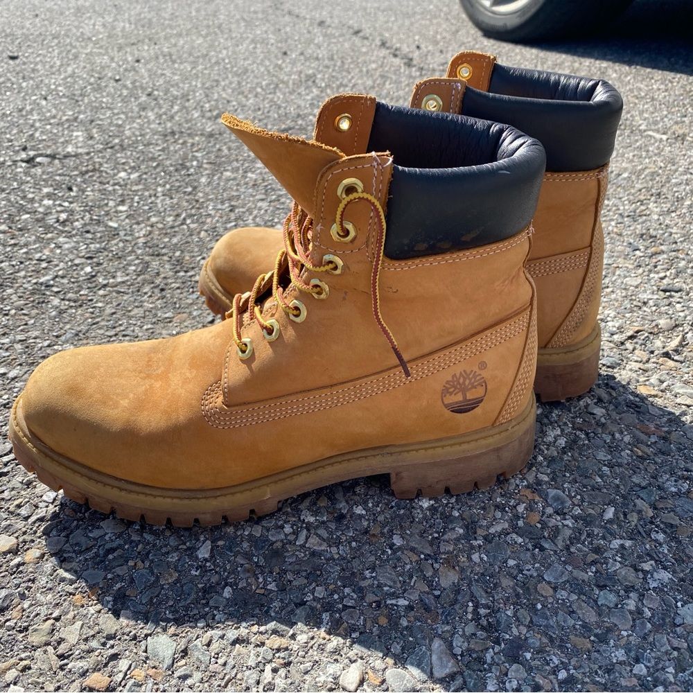 Timberland TB010073 6 inch Boot for Men, Size 11.5 - Wheat Nubuck